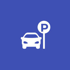 parking lot vector icon
