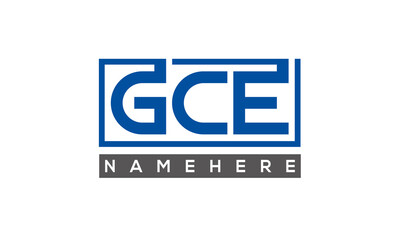 GCE creative three letters logo