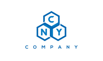 CNY three letters creative polygon hexagon logo