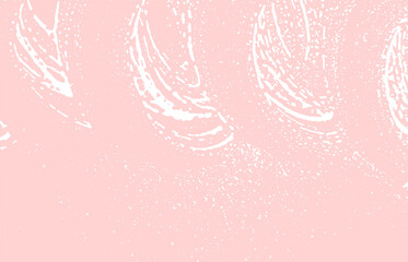 Grunge texture. Distress pink rough trace. Gracefu