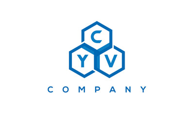 CYV three letters creative polygon hexagon logo