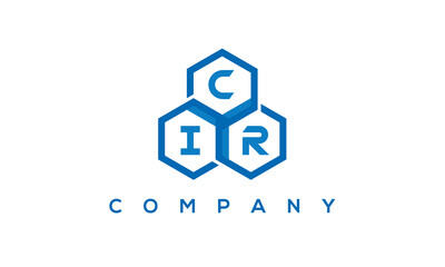 CIR three letters creative polygon hexagon logo