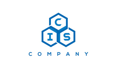 CIS three letters creative polygon hexagon logo