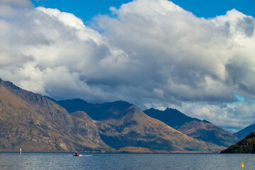 lake and mountains