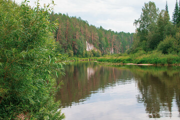 Sverdlovsk region. Sloboda. Rocks on the Chusovaya River