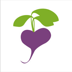 Beetroot flat icon vector image, with illustration design