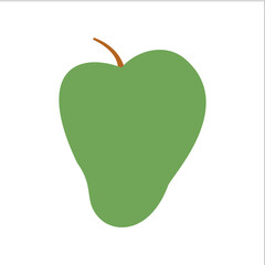 Ripe green apple fruit icon vector image