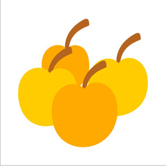 Orange flat icon: a simple orange vector drawing illustration.