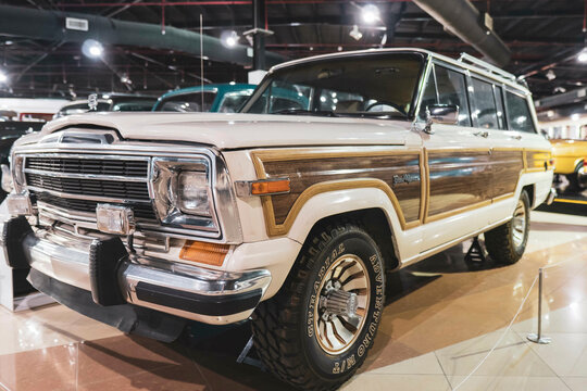 1987 Jeep Grand Wagoner an American classic car with wood panels