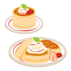 ふわふわなホットケーキ（イチゴ）