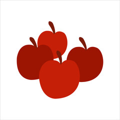 Fototapeta premium Apple flat icon simple vector drawing with illustration design