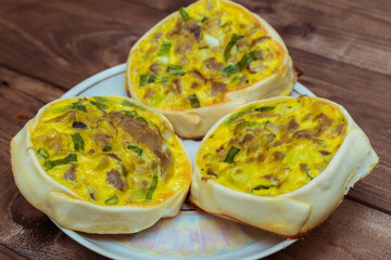 onion and egg mushroom baked udmurt national dish 