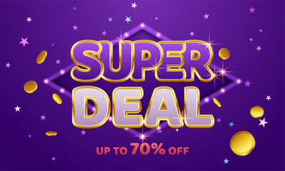 Super deal banner template design
