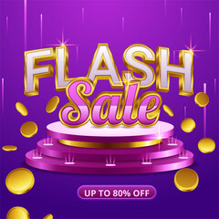 Flash Sale Shopping Poster or banner