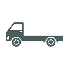 Chassis, truck, vehicle icon. Gray vector graphics.