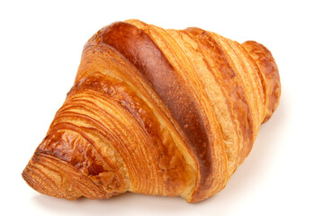 croissant en gros plan isolé sur un fond blanc