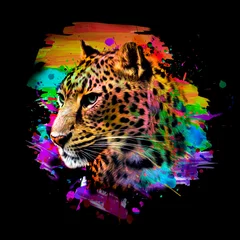 Poster leopard in the night © reznik_val