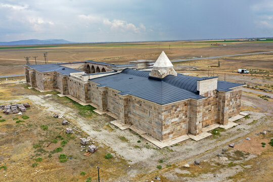 Zazadin Han Caravanserai in Konya, Seljuk period structure. Caravanserai is located on the Silk Road. Konya, Turkey.	