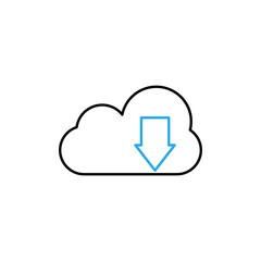 Fototapeta premium Download cloud icon design template illustration vector