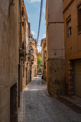 Fototapeta na wymiar Town view of the old fortified Montblanc in Tarragona, Catalunya, Spain