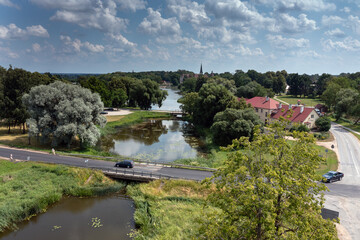Fototapeta na wymiar Jaunpils village in central Latvia.