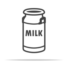 Milk churn icon transparent vector isolated