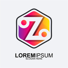 Z Logo Hexagon gradient Color