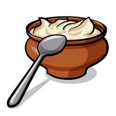 Fototapeta premium homemade sour cream