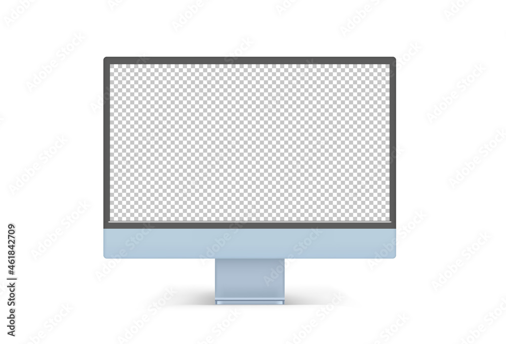 Poster Modern personal computer monitor with empty screen. You can place your design