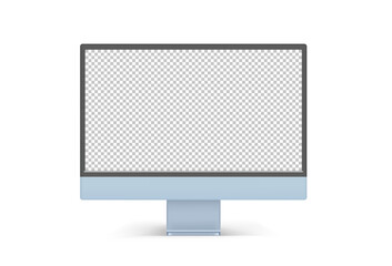 Modern personal computer monitor with empty screen. You can place your design