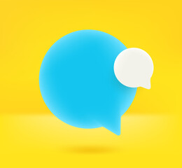 Speech ballons 3d style vector illustration. Chat concept