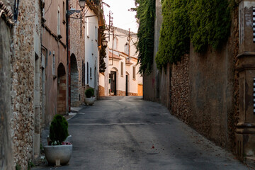 street in begur, town on the costa brava