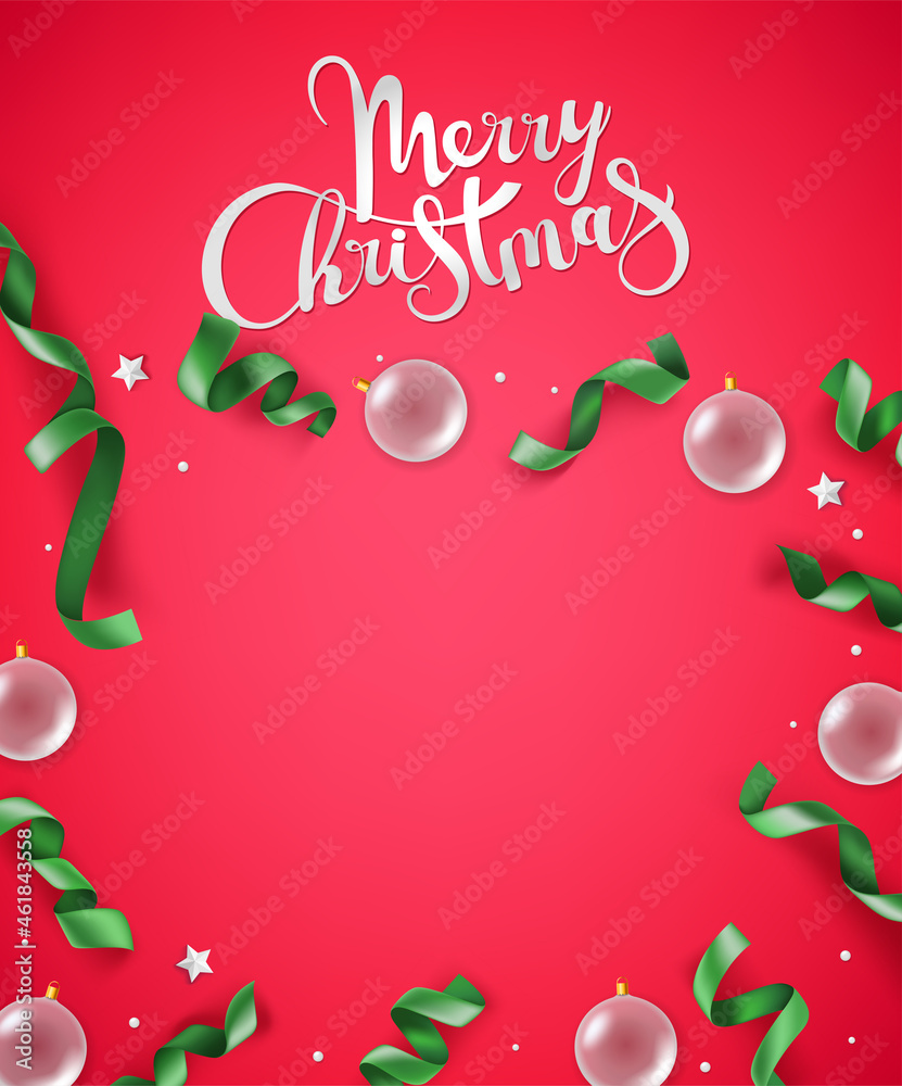 Poster christmas greeting card with copy space for a text