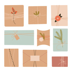 Illustration of a Gift box, vector clipart for decoration