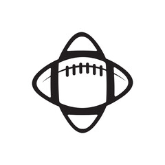 American football ball logo design