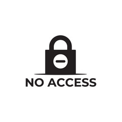 Lock padlock logo vector signs no access