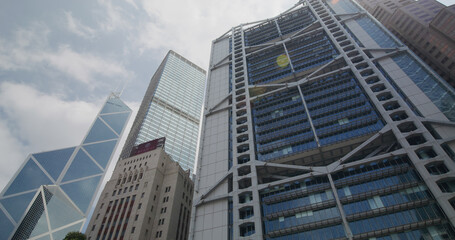 Fototapeta premium Business district in Hong Kong