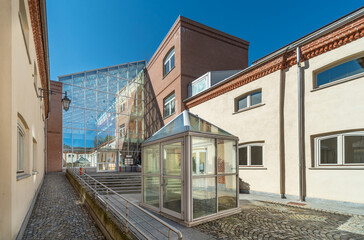 Cuneo, Piedmont, Italy - October 6, 2021: Faculty of Agriculture building in Piazza Torino