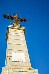 Croix de Provence cross at the top of the Montagne Sainte-Victoire mountain in Provence, France