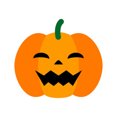 ハロウィン　ジャックオランタン　アイコン　笑顔