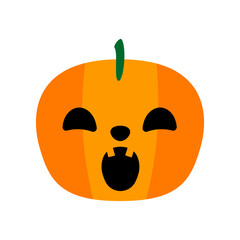 ハロウィン　ジャックオランタン　アイコン　驚く