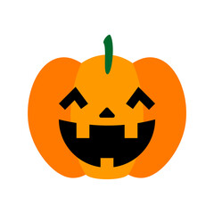 ハロウィン　ジャックオランタン　アイコン　笑顔