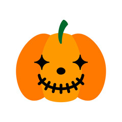 ハロウィン　ジャックオランタン　アイコン　笑顔