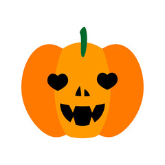 ハロウィン　ジャックオランタン　アイコン　笑顔　ハート
