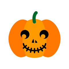 ハロウィン　ジャックオランタン　アイコン　笑顔