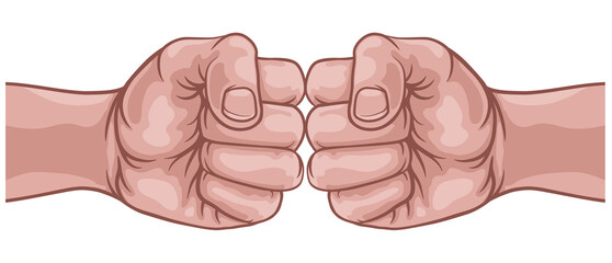 Fist Bump Punch Fists Boxing Comic Pop Art Cartoon