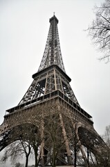 The famous Eiffel Tower in Paris, France
