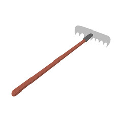Sweeping garden tool vector illustration flat design