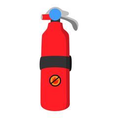 Flat fire extinguisher vector illustration on white background