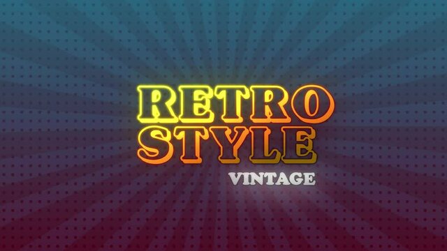 Retro style 4K. (Premium and Luxury Banner) Sign and symbols. Cool vintage typeface for party poster.